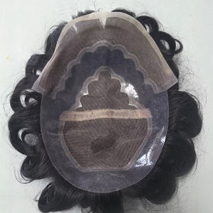 Peluca de Cabello Humano Virgen Taz Hair BD, Estilo Bollywood, Prótesis Capilar Suave de Cabello Indio para Hombres, Toupee Remy - Product Image 1