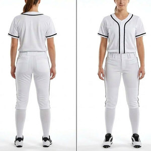 Uniforme de softbol personalizado para mujer, material de secado rápido, jersey y pantalones de ajuste flexible para club, escuela, liga. - Product Image 2