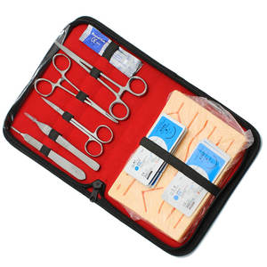 Kit de Práctica de Sutura para Estudiantes de Medicina, Juego de Instrumentos de Sutura de Acero Inoxidable, Almohadilla de Piel, Manual Quirúrgico de Precisión - Product Image 1