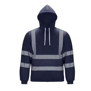 Unisex <b>Hi</b> <b>Vis</b> <b>Orange</b> Reflective Polyester Waterproof Breathable Safety <b>Jacket</b> with Stripes for Industrial Workwear - Product Image 3