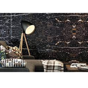 High Gloss Indian Black <b>Granite</b> Swirl Sea Forest Tile for Residential and Commercial Projects - Product Image 1