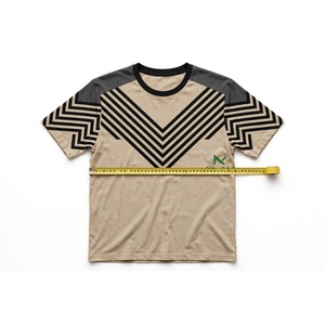 <b>Men</b> Beige Raglan Sleeve <b>T</b> <b>Shirt</b> Black Chevron Geometric <b>Stripe</b> Print Short Sleeve Sporty Casual Summer Top Graphic Tees - Product Image 5