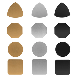 Sous-verre rond et géométrique en métal, idéal pour un usage quotidien, pour la table familiale, les cafés et les restaurants, la protection des surfaces des boissons (café, thé). - Product Image 2
