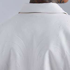 Chaqueta de invierno estilo universitaria para hombre, de alta calidad, con letras en relieve personalizadas, estilo bomber, en cuero genuino, al por mayor, estilo hip hop. - Product Image 6