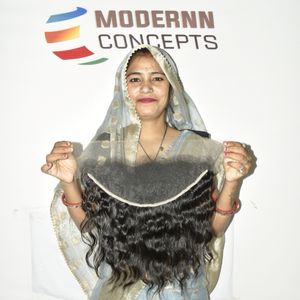 Extensions de cheveux humains ondulés 13*6 HD Frontal de qualité supérieure, les plus vendues, cuticules alignées, double épaisseur, brun foncé, cheveux indiens bruts - Product Image 1