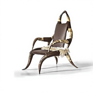 Chaise et table en corne naturelle sculptée, design romantique, fabriquées en usine, écologiques, durables, pour mariage, extérieur, jardin, maison, salle à manger - Product Image 3