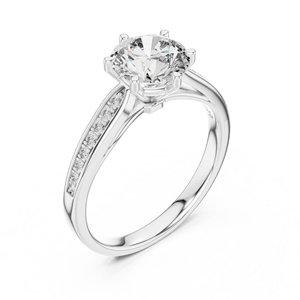 Anillo de Compromiso de Plata de Ley 925 con Diamante Moissanita, Más Vendido - Product Image 3