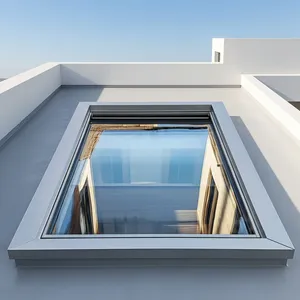 Una ventana de techo de vidrio transparente en un techo de tejas oscuras trae luz solar brillante y limpia dentro del hogar acogedor para que las habitaciones se sientan grandes y cálidas. - Product Image 2