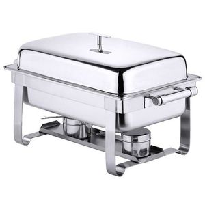 Elegante calentador de comida tipo buffet de acero inoxidable estilo dorado con tapa para catering, hotel, hogar, restaurante, servicio de banquetes - Product Image 5