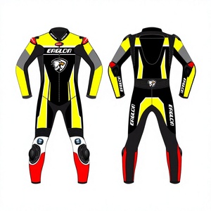 Traje de Motociclismo de Cuero Pilex para Hombre, Modelo GSXR, Mono de Carreras, con Protección CE, Manga Larga, 280g - Product Image 1