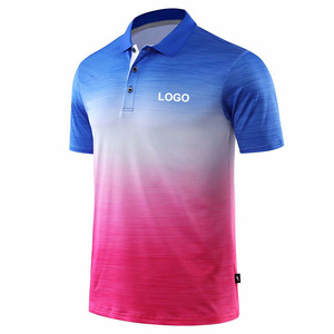 เสื้อโปโลแขนสั้นสีฟ้าอ่อนสำหรับผู้ชายพร้อมลายพิมพ์สีดำระบายอากาศได้ดีสวมใส่สบาย - Product Image 2