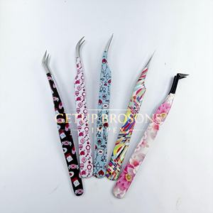 Extensiones de Pestañas de Volumen de 90 Grados con Aislamiento Antimagnético y Antiestático, Punta Plateada de 10mm con Revestimiento de Papel, Acero Inoxidable - Product Image 3