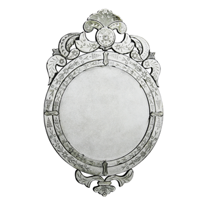 Espejo de Pared de Cristal Veneciano Ornamentado |   Espejo Decorativo de Lujo Estilo Barroco |   Espejo Antiguo Vintage |   Espejo Decorativo de Lujo para el Hogar - Product Image 1