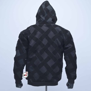 Veste à capuche zippée en polaire 100% polyester noir de qualité supérieure pour hommes, vente en gros, hiver, décontractée, OEM ODM - Product Image 2