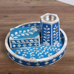 Brûleur de Bakhoor Arabe Porte-encens Fait Main Luxe Incrustation de MOP avec Ensemble Complet d'Accessoires pour une Utilisation Spirituelle et Aromatique - Product Image 1