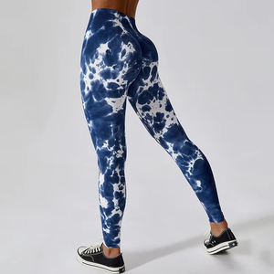 Leggings de fitness pour femmes en différentes tailles, leggings de yoga tie-dye par sublimation, leggings pour femmes fabriqués au Pakistan, taille élastique - Product Image 5