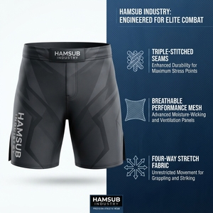 Wholesale Custom MMA <b>Shorts</b> with Personalized Graphics <b>Elastic</b> <b>Waistband</b> and Premium Performance Fabric - Product Image 4