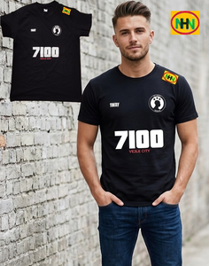 เสื้อยืดผู้ชายทรงปกติ ผ้าฝ้าย 100% น้ำหนัก 180 กรัม เนื้อหนา เป็นมิตรกับสิ่งแวดล้อม ป้องกันการเป็นขุย ผลิตจากโรงงานในบังกลาเทศ - Product Image 2