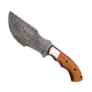 Cuchillos de caza de hoja fija de Damasco, cuchillo de camping para exteriores, cuchillos de supervivencia de Damasco hechos a mano para caza al aire libre - Product Image 3