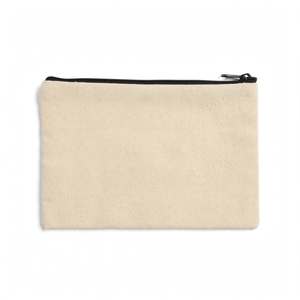Pochette zippée en toile, petite taille, beige, sac de rangement fonctionnel - Product Image 5