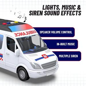 Mirana OEM ODM Juguete Musical para Niños, Ambulancia de Rescate de Dibujos Animados, de Plástico ABS, Funciona con Pilas, para Niños, Precio de Fábrica Disponible - Product Image 3