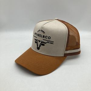 Gorra Trucker Personalizada al por Mayor de 5 Paneles con Corona Estructurada de Perfil Alto y Malla a Rayas, Gorras Trucker con 2 Rayas Laterales del País Australia - Product Image 6