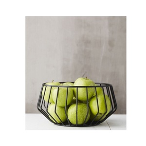 Elegant metal fruit <b>basket</b> organizer for home countertop storage providing airy space for keeping produce fresh longer - Product Image 3