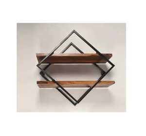 Solid Wood <b>Adjustable</b> Floating Wall <b>Shelves</b> Single Tier Modern Natural Edge Mounted Storage Display Ledge Flower Pot Rack - Product Image 3