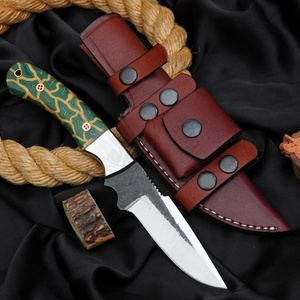มีดล่าสัตว์เกรดอุตสาหกรรม สแตนเลสแท้จากโรงงาน ปลายมีดตรง ด้ามจับ G10 Micarta ผิวสัมผัสพิเศษ ความยาวรวม 10 นิ้ว - Product Image 1