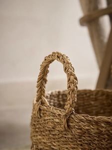 Ensemble de 3 paniers ronds en jonc de mer tressé à la main, paniers de rangement, vente en gros, écologiques, fabriqués au Vietnam - Product Image 5