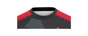 Camiseta Sparkwell para Hombre, Negra y Roja con Diseño Geométrico, Manga Corta, Cuello Redondo, Secado Rápido, Antibacteriana, Corte Regular, 100% Algodón - Product Image 4