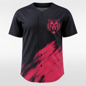 Uniforme de Béisbol de Alta Calidad, Última Moda, Transpirable, de Poliéster, Talla Grande, Parte Delantera Corta, Color Personalizado, Servicio OEM - Product Image 1