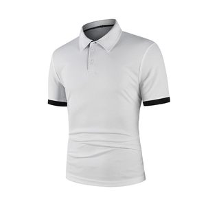 Custom Logo Cotton Fiber Short Sleeve Contrast Color Streetwear Casual Tops <b>Orange</b> Men <b>Polo</b> Shirt - Product Image 2