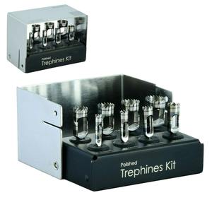 Juego de 8 Piezas de Brocas de Trepanación para Implantes Dentales de Alta Calidad, Nuevas, Pulimentadas, de Acero Inoxidable Quirúrgico - Product Image 3