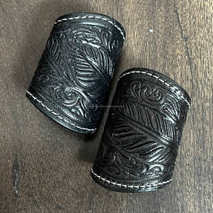 Nouveau porte-bandana en cuir fait main, style western, avec anneau floral, élégant, pour tenues de cowgirl et de cowboy - Product Image 2