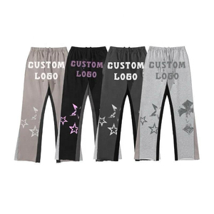 Custom Rhinestone Sweatpants Men Heavyweight Fleece Jogger <b>Pants</b> Applique Letter Streetwear <b>Straight</b> <b>Leg</b> <b>Track</b> <b>Pants</b> - Product Image 1