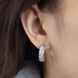 Classic Round Brilliant Cut Diamond <b>Earrings</b> 14K <b>Solid</b> Gold Women's Everyday Wear Jewelry - Product Image 6