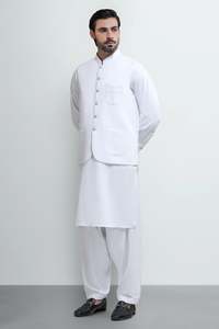 Vêtements indiens et pakistanais pour hommes, ensemble shalwar kameez avec gilet, vêtements ethniques de mariage haut de gamme, tailles, couleurs et designs personnalisés, nouveau look - Product Image 3