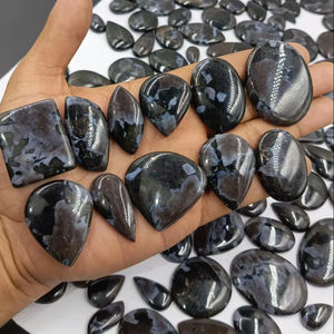 Lote al por mayor de cabujones de jaspe marrón natural con corte cojín |   Piedra Negra Pulida para la Fabricación de Joyas - Product Image 1