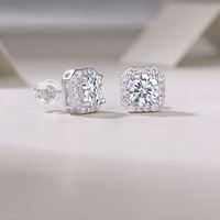 Boucles d'oreilles pendantes brillantes en argent sterling S925 plaqué or 18 carats avec diamants de laboratoire sur mesure pour femmes, accessoires de bijouterie en gros