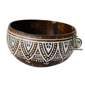 Exotic Eco-Friendly Bowl from Coconut shell/ BEST SELLING ECO-FRIENDLY NATURAL COCONUT SHELL BOWL/ acai bowl at cheap price