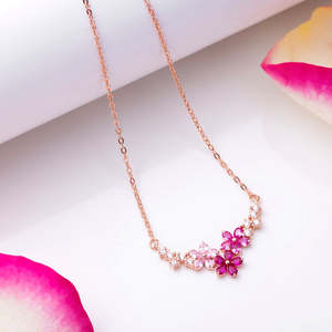 Super Oferta de Septiembre, Collar con Colgante de Flor de Plata de Ley 925 Chapado en Oro Rosa, para Mujer, Regalo de Joyería - Product Image 3
