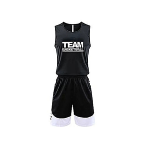 Custom Sublimation Printed O-Neck Solid Basketball Uniform for Men with Custom Colors Logos Back/Front Short Sleeves 100% Cotton - Product Image 4