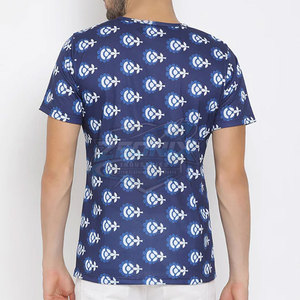 Camiseta Casual para Hombre con Logotipo Personalizado, Sublimada, 100% Algodón, Cuello Redondo, Corte Holgado, Color Sólido, Secado Rápido, Transpirable, Manga Corta - Product Image 3