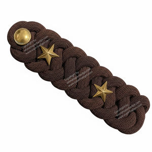Meilleures épaulettes personnalisées marron enduites avec cordon de serrage et matériau torsadé durable à 3 brins pour uniformes de cérémonie - Product Image 2