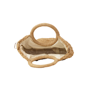 Bolso Tote de Yute Tejido a Mano con Forma de Media Luna, Bolso Cruzado para Mujer con Correa Desmontable, Venta al Por Mayor - Product Image 4