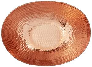 Bol de service décoratif en métal martelé, or et argent, bicolore, avec bord ondulé, pour la décoration de la maison - Product Image 5