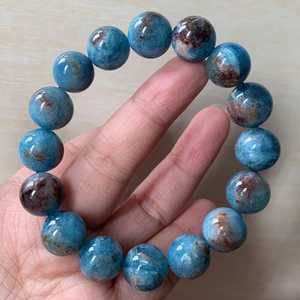 Brazilian Aquamarine Beaded <b>Bracelet</b> Natural Blue <b>Crystal</b> Healing Stone Calming Ocean Energy Jewelry Gift For Women - Product Image 2