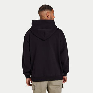 Sweat-shirt à capuche surdimensionné pour homme, couleur unie, en molleton de coton, décontracté, pour l'automne, avec poche avant, coupe classique - Product Image 4