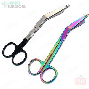 Ciseaux Lister pour pansements, 6 pièces, lames courbes en acier inoxydable, manuels, haute qualité, certifiés CE, taille personnalisée, revêtement de couleur différente - Product Image 2